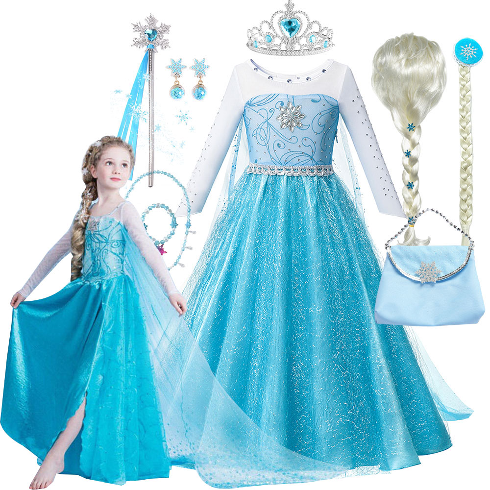 Baby Clothing For Girls - ديزني فتاة الأميرة إلسا آنا زي