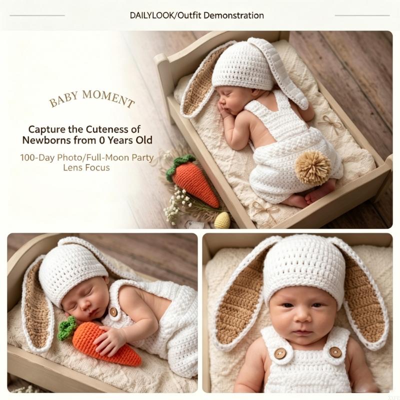 Baby Clothing Onesies - ملابس تصوير للمواليد الجدد مصنوعة بالكروشيه،