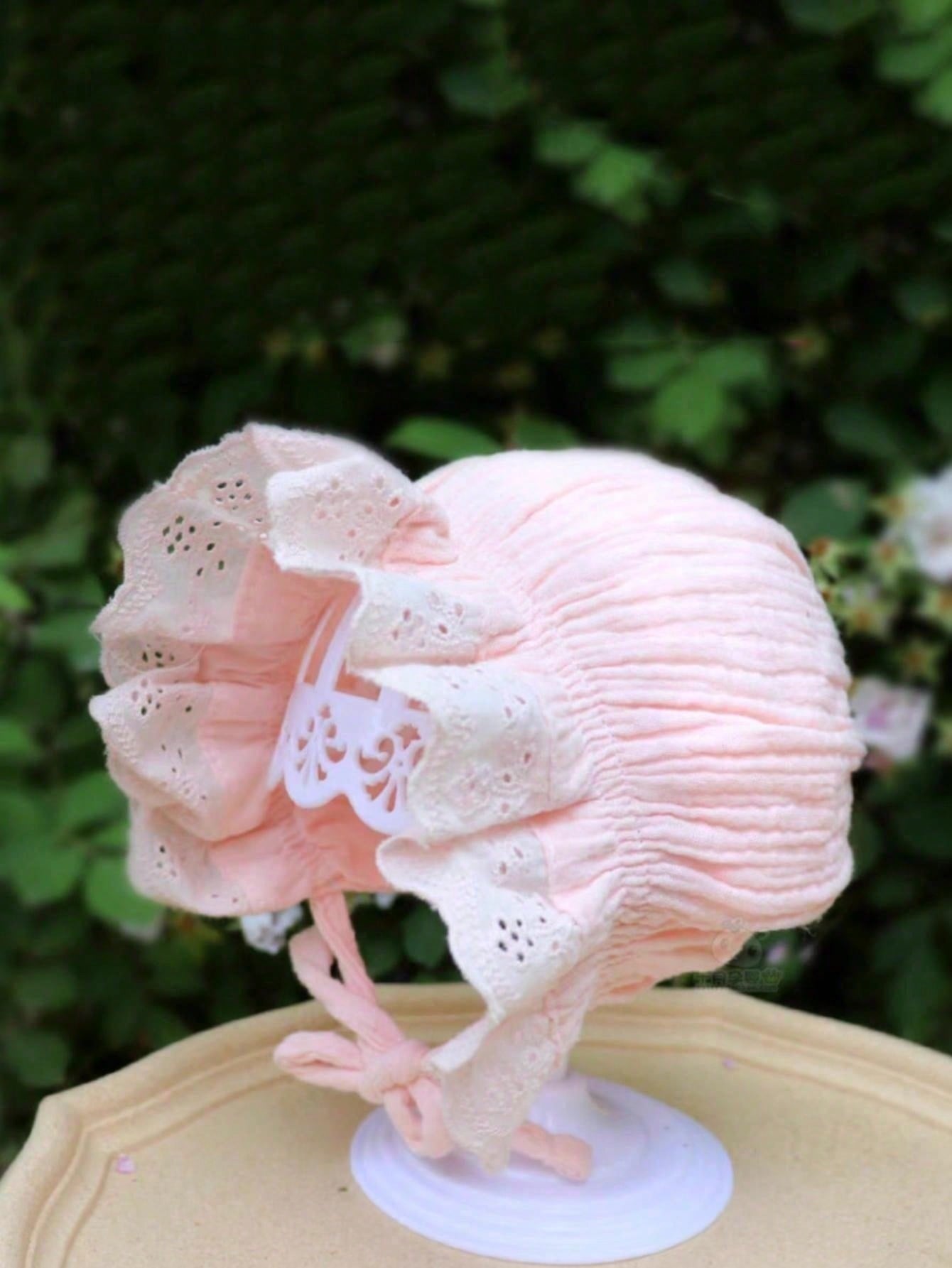 Baby Hat Beanie - قبعة أطفال دانتيل عتيقة بنمط الزهور