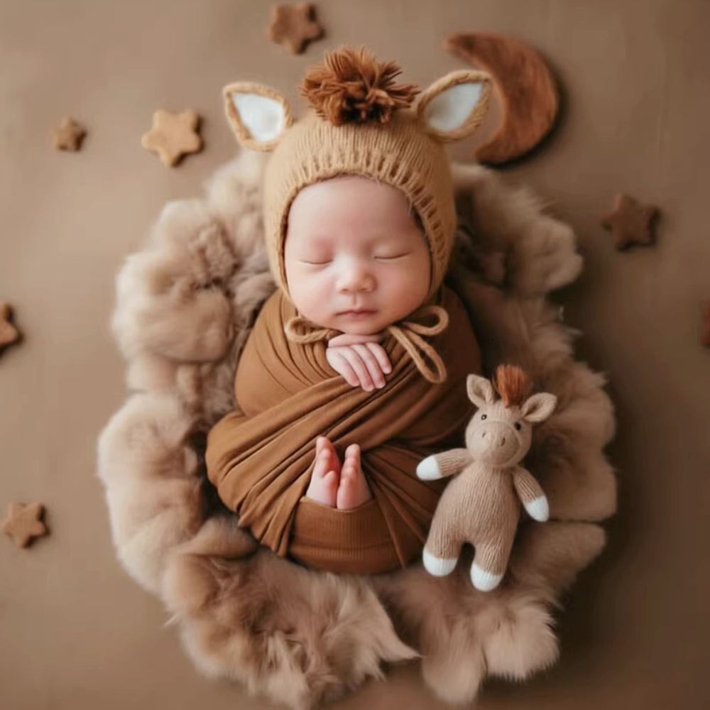 Baby Hat Beanie - قبعة محبوكة على شكل حصان مع