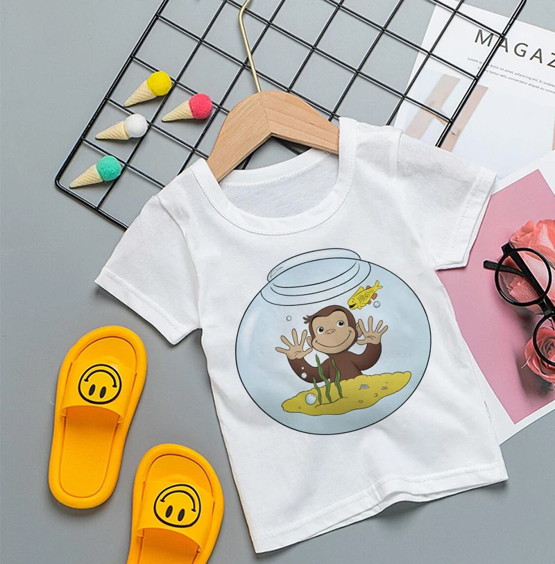 تي شيرت بطبعة كاريكاتير جورج ا - مراجعة Baby Clothing Sale وسعره