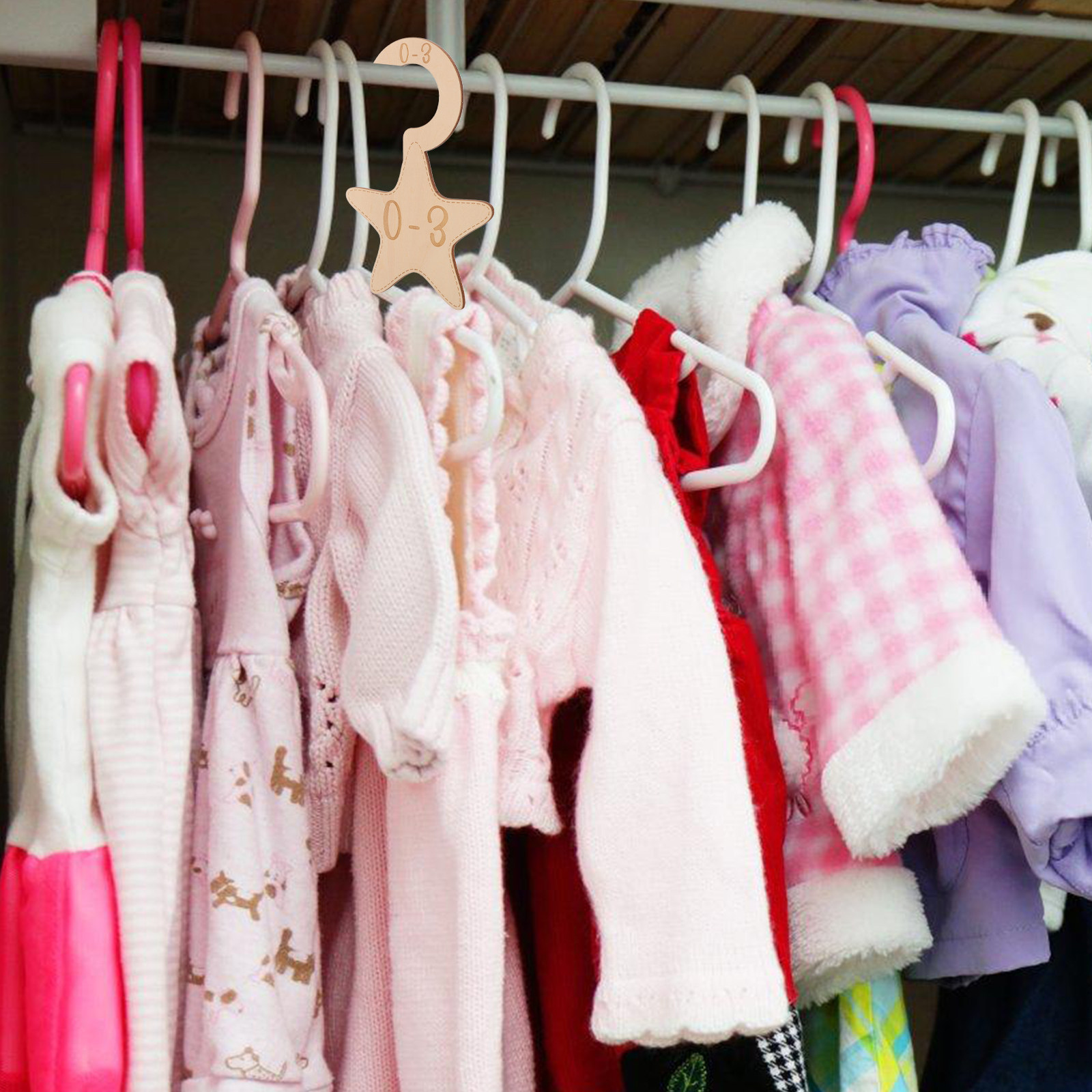 7 قطع فواصل خشبية لخزانة ملابس - مراجعة Baby Clothing Wardrobe وسعره