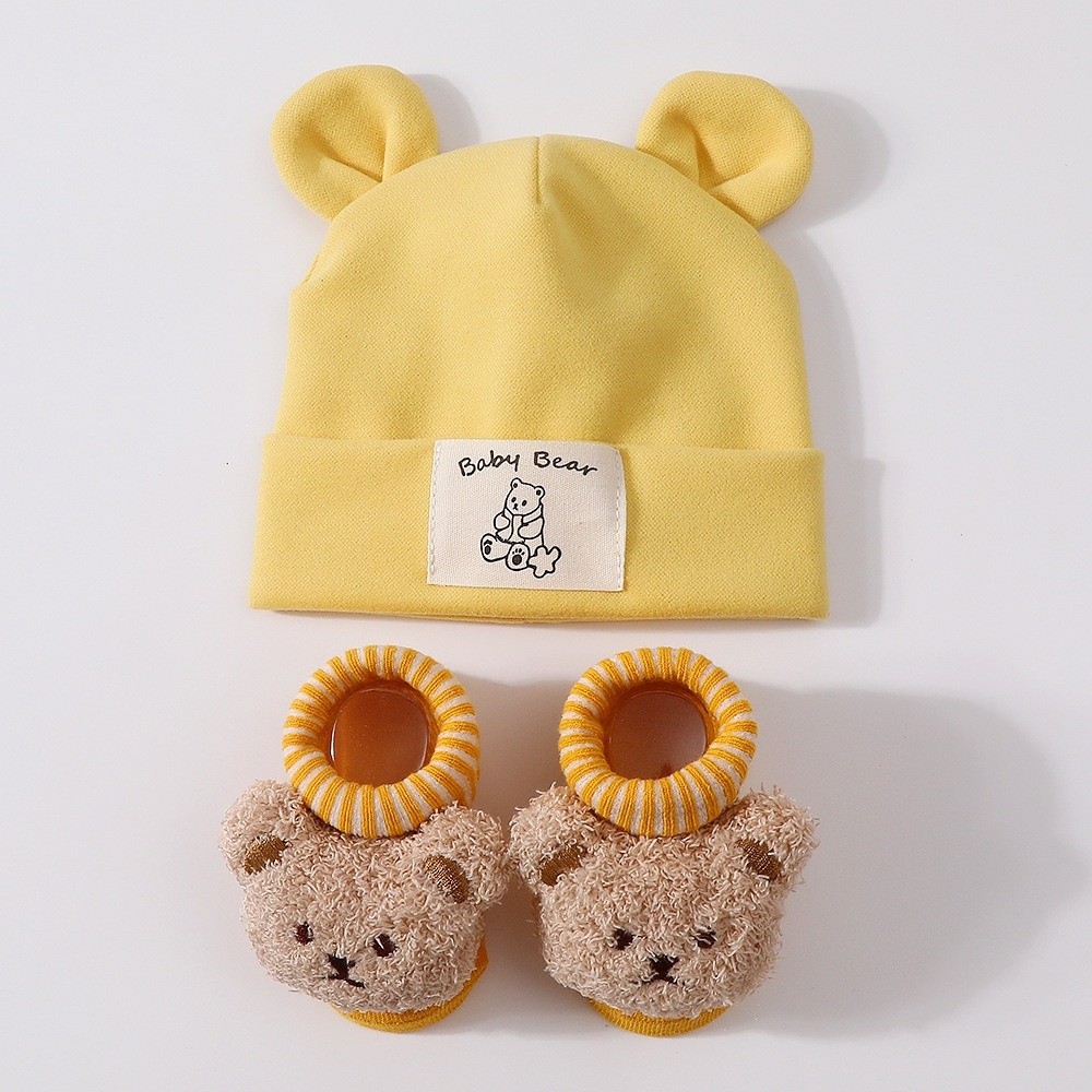 طقم قبعة وجوارب قطنية للأطفال، - مراجعة Baby Hat Beanie وسعره