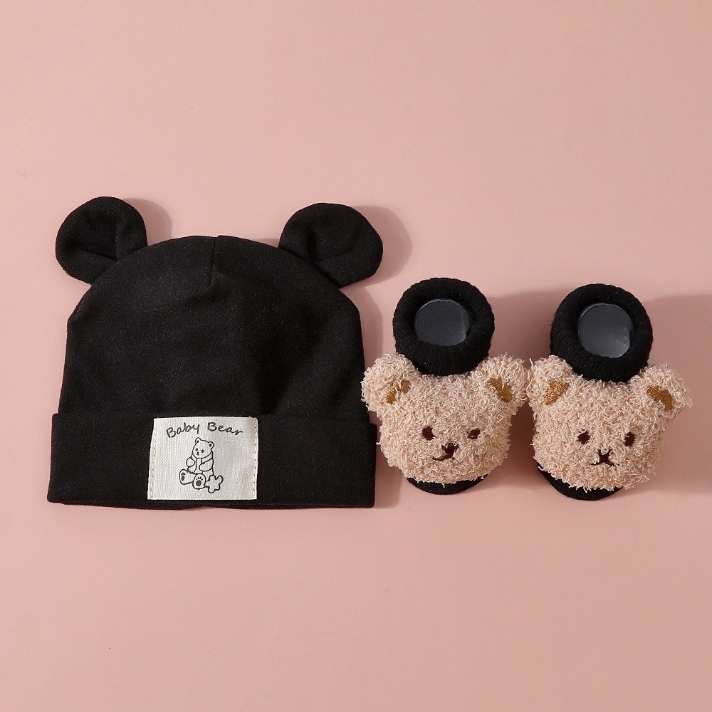 طقم قبعة وجوارب قطنية للأطفال، - مراجعة Baby Hat Beanie وسعره