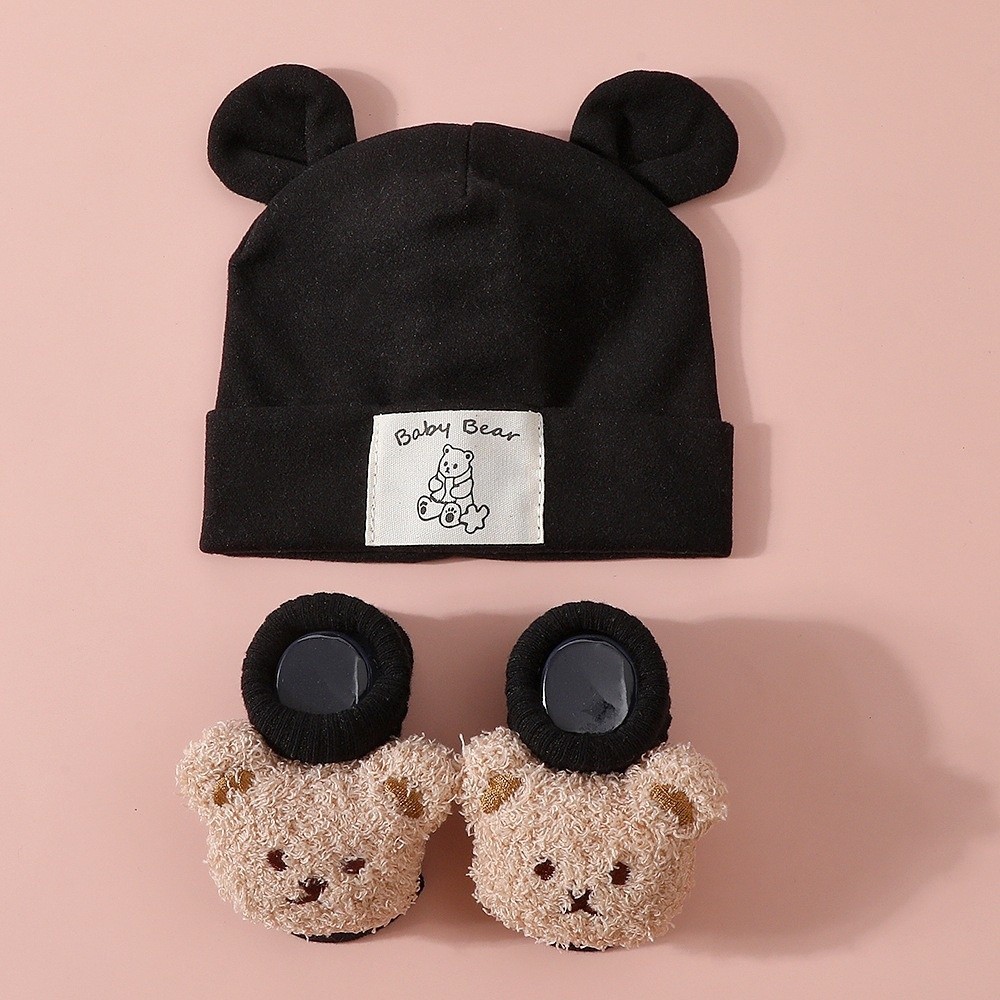 طقم قبعة وجوارب قطنية لطيفة لل - مراجعة Baby Hat Beanie وسعره
