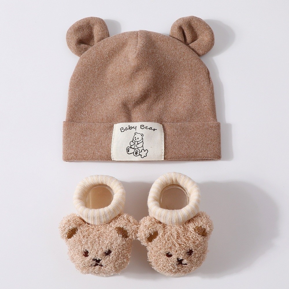 طقم قبعة وجوارب قطنية لطيفة لل - مراجعة Baby Hat Beanie وسعره